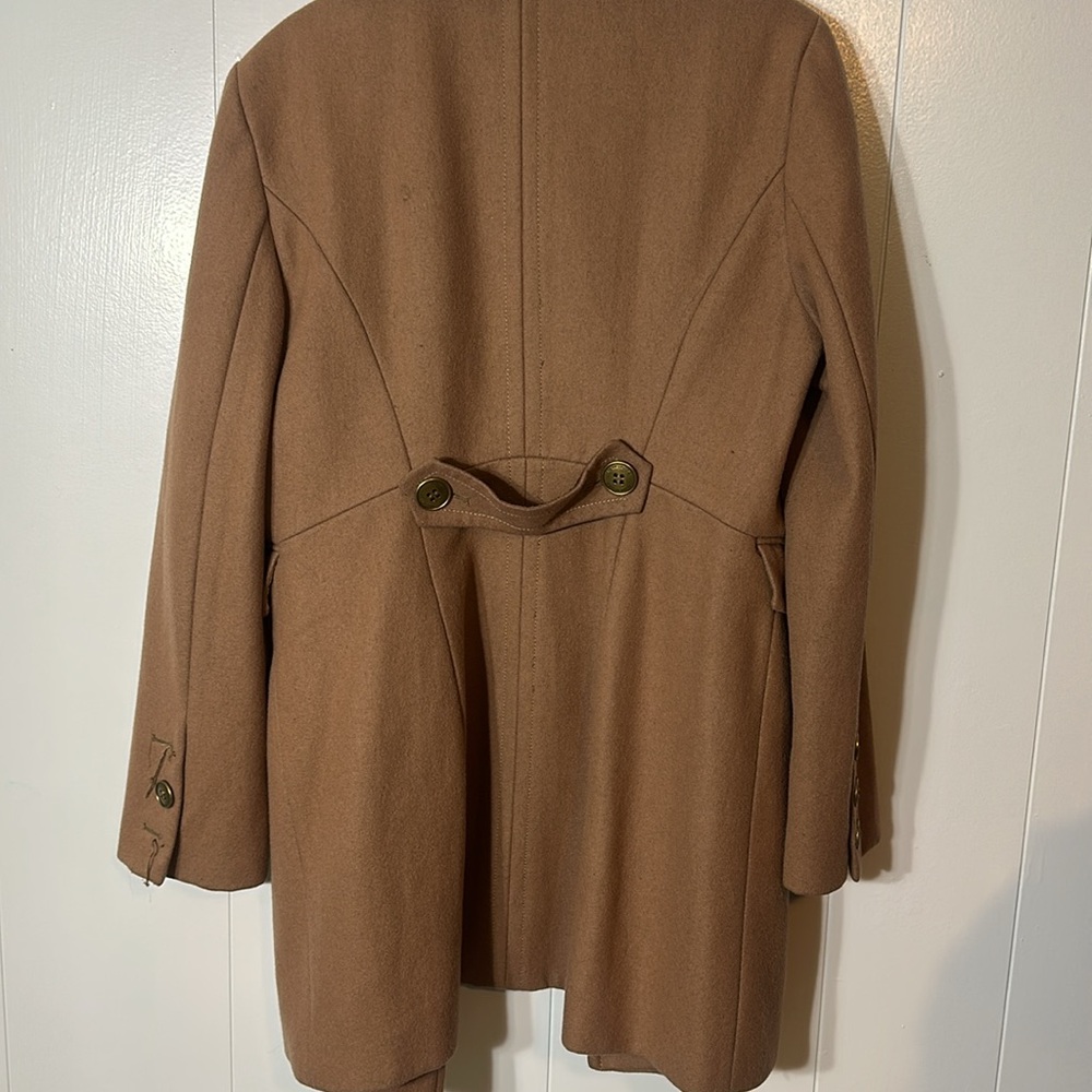 Kenneth Cole peacoat wool double breasted tan camel coat - Picture 6 of 6